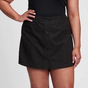 GAP Linen-cotton Mini Skort Black 6